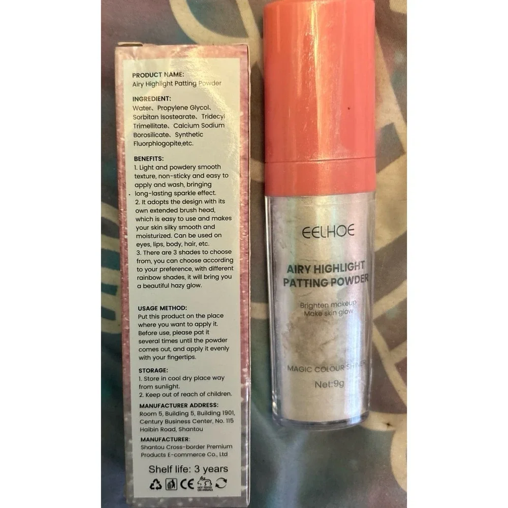 NEW Eelhoe Airy Highlight Patting Powder, White Moon Beam